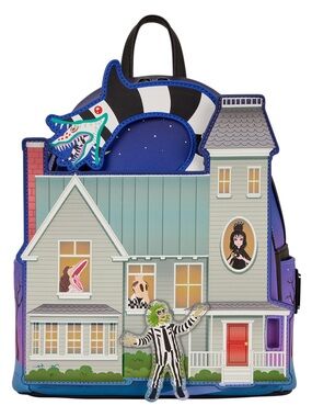 NWT Beetlejuice Deetz House Glow Loungefly Mini Backpack